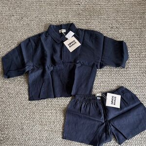 Sønde Rhaus Navy Two-Piece Shirt & Shorts Set
